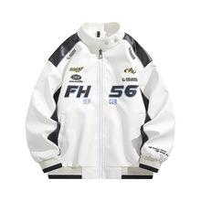 美式PU皮衣外套男春秋街头飞行员机车服上衣痞帅夹克男潮潮流爆款