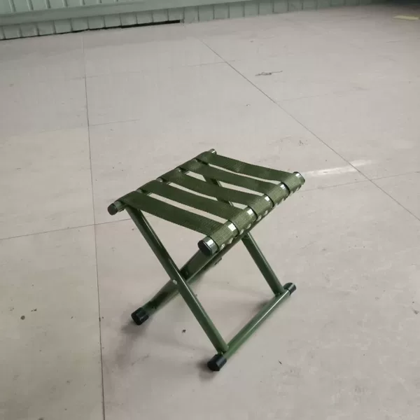 Modern Minimalist Furniture Flat Tube Folding Stool Iron Folding Stool Student Conference Low Stool Storage Stackable Foldable