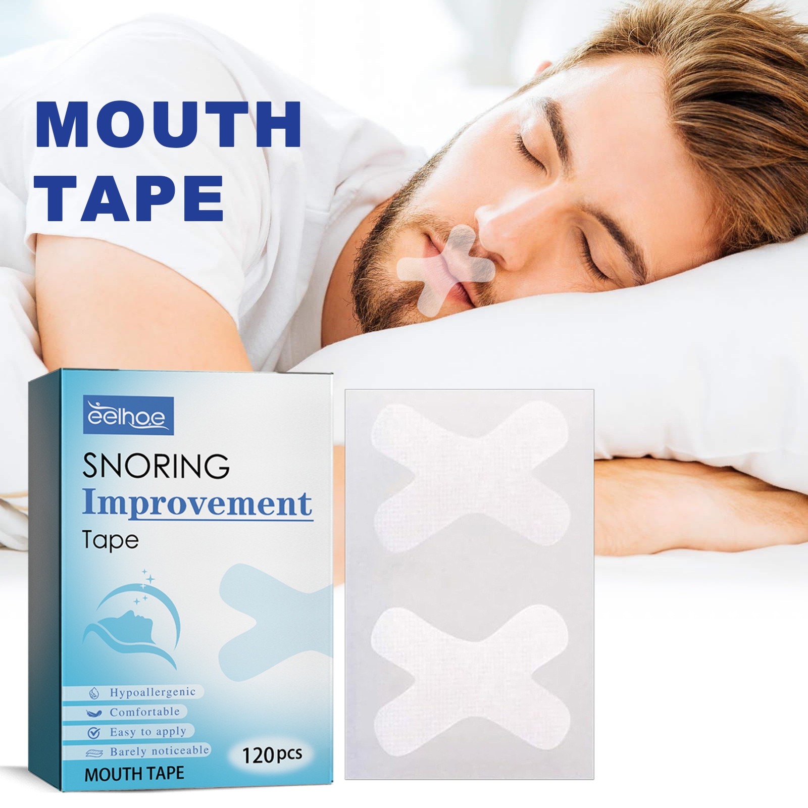 sealing  tape anti snoring open care sleep closed mouth breathing patch_voghion.com