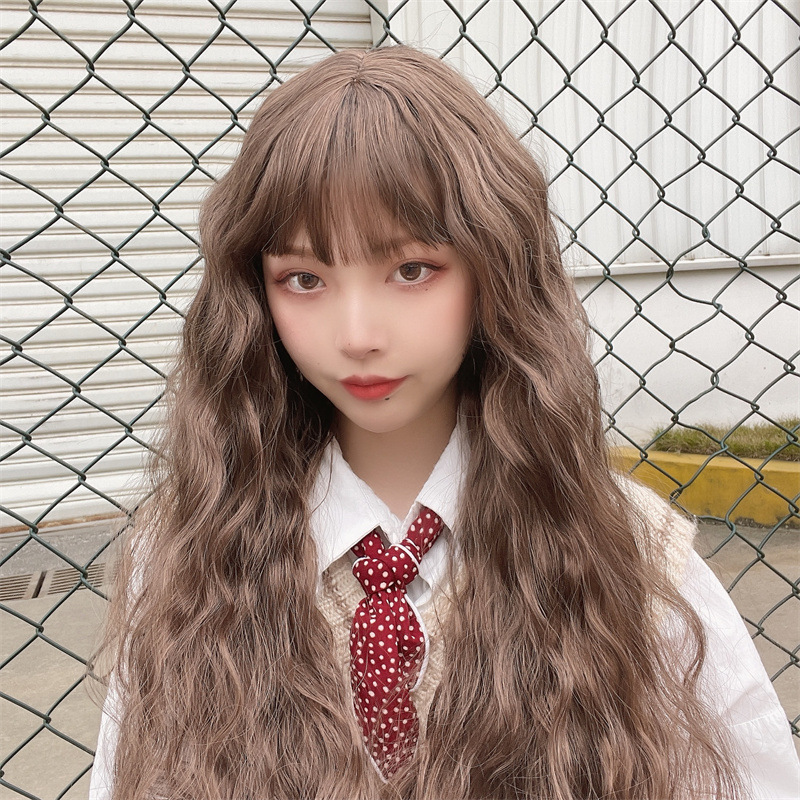 cosplay Hermione wig female long curly hair air bangs fashion wool roll chemical fiber full head cover factory wholesale