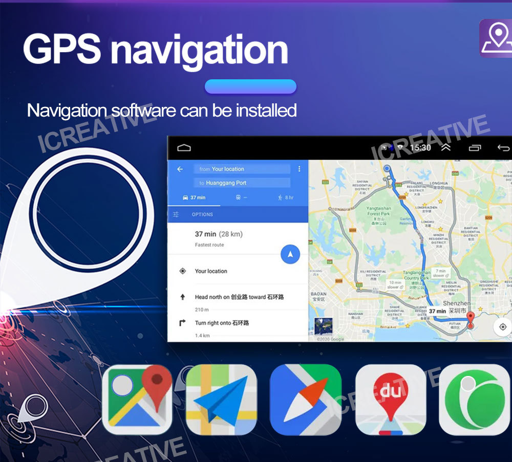 Suitable for 7inch Audi A4 Android Car Gps High-Definition Screen Mp5 Bluetooth Navigation All-In-One Carplay