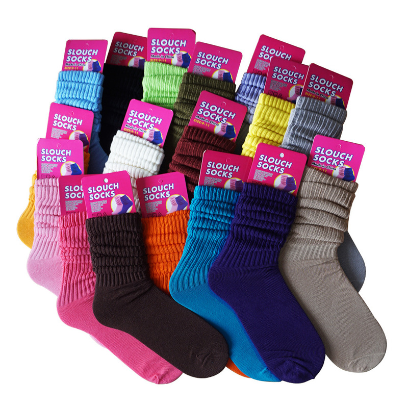 Cross-Border European and American Style Ins Style 80S Style Pile Socks