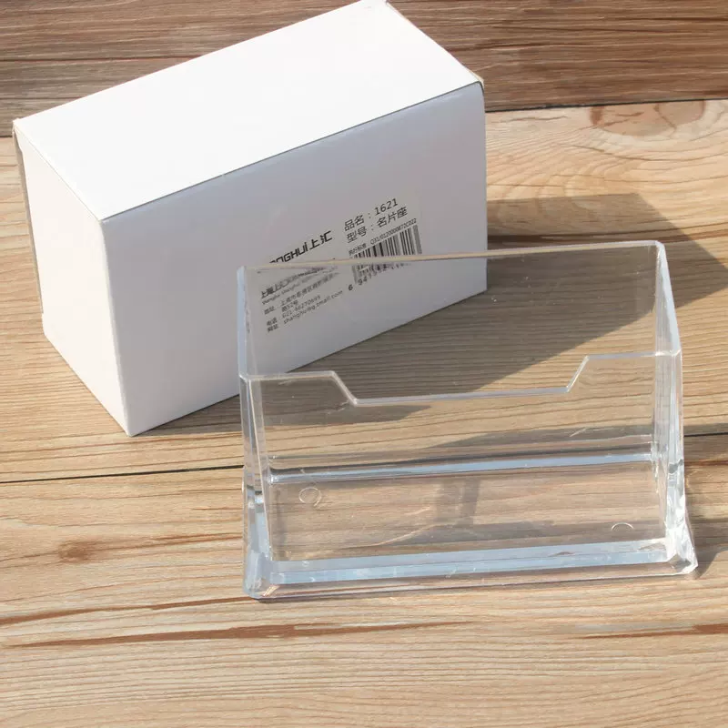Acrylic table cards for business cards, storage system