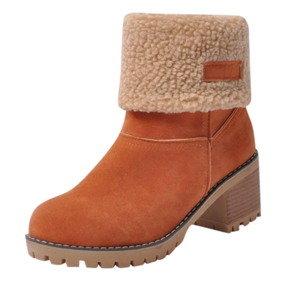 Low boots, Amazon, European style, mid-length, plus size, (Physicals)