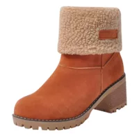 Low boots, Amazon, European style, mid-length, plus size, (Physicals)