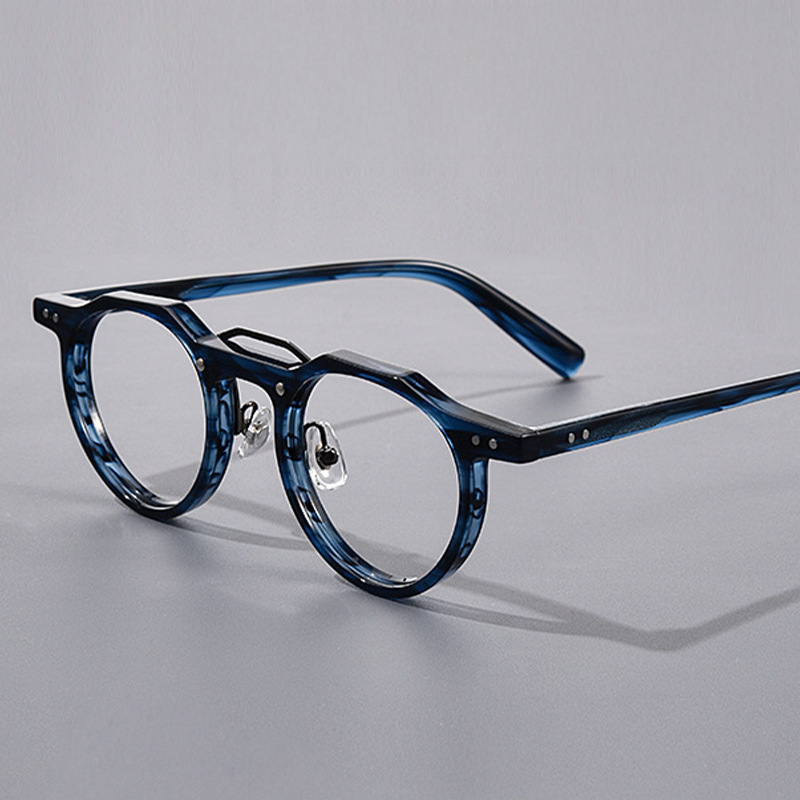 Cross-Border Popular Ma S High-End Acetate Retro Japanese Handmade Eyeglass Frame Japanese High-End Glasses Kbt98002T