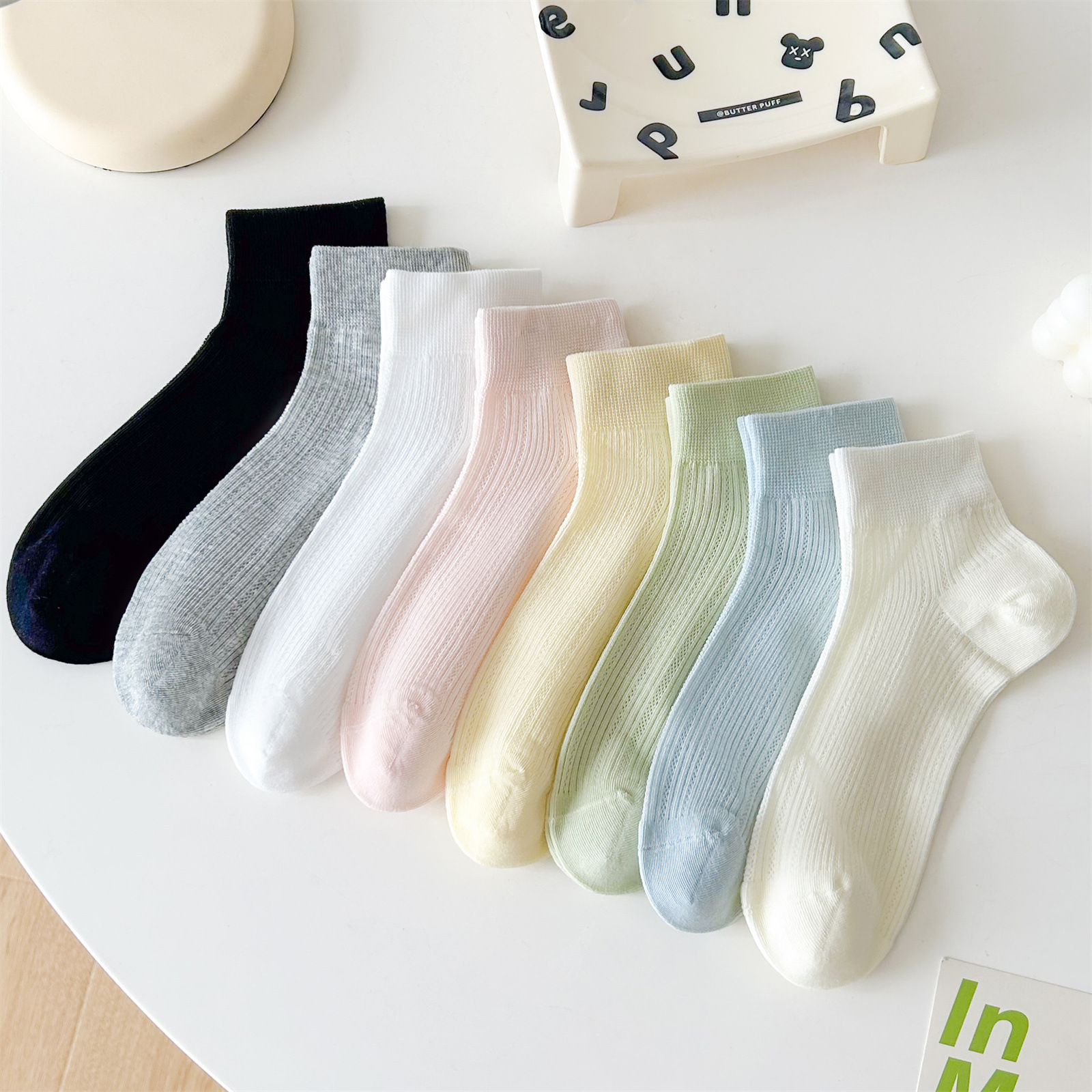 一体机无骨缝合女船卡丝长绒棉船袜 春夏薄款网眼短袜质量好舒适