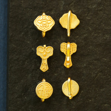 古风服饰辅料压颈扣diy配饰品沙金配件合金散珠配珠手机链吊坠潮