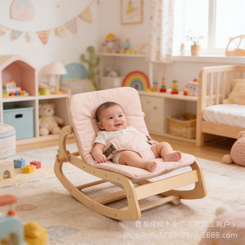 Baby rocking chair, for home use, helps babies fall asleep, baby swing, rocking cradle, adjustable baby rocking chair