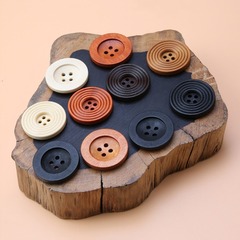 Eyesight Wood Buttons for Men and Women's Clothes, Overcoats, Windbreakers, Accessories, Round and Versatile Buttons, Children's Shirts and Sweaters