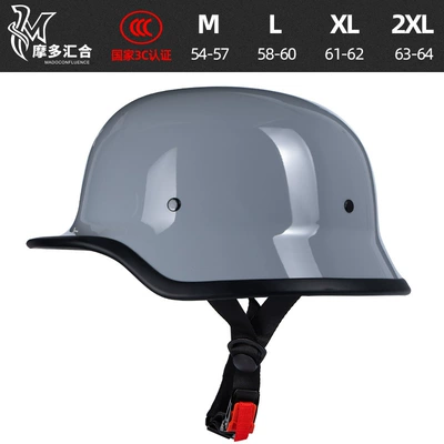 Motosiklet kaskı (dəbilqə) – Cross-border motorcycle retro helmet men's - cement-ash-m