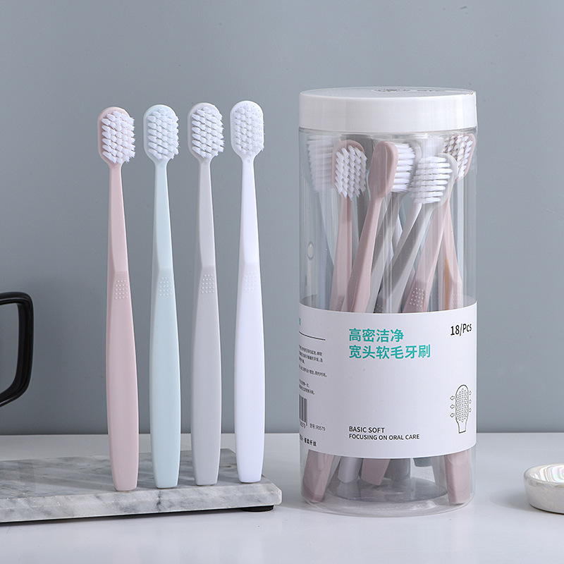 ORC new toothbrush household affordable travel portable barrel 18 senior soft bristle adult toothbrush ORC new toothbrush household affordable travel portable barrel 18 senior soft bristle adult toothbrush
