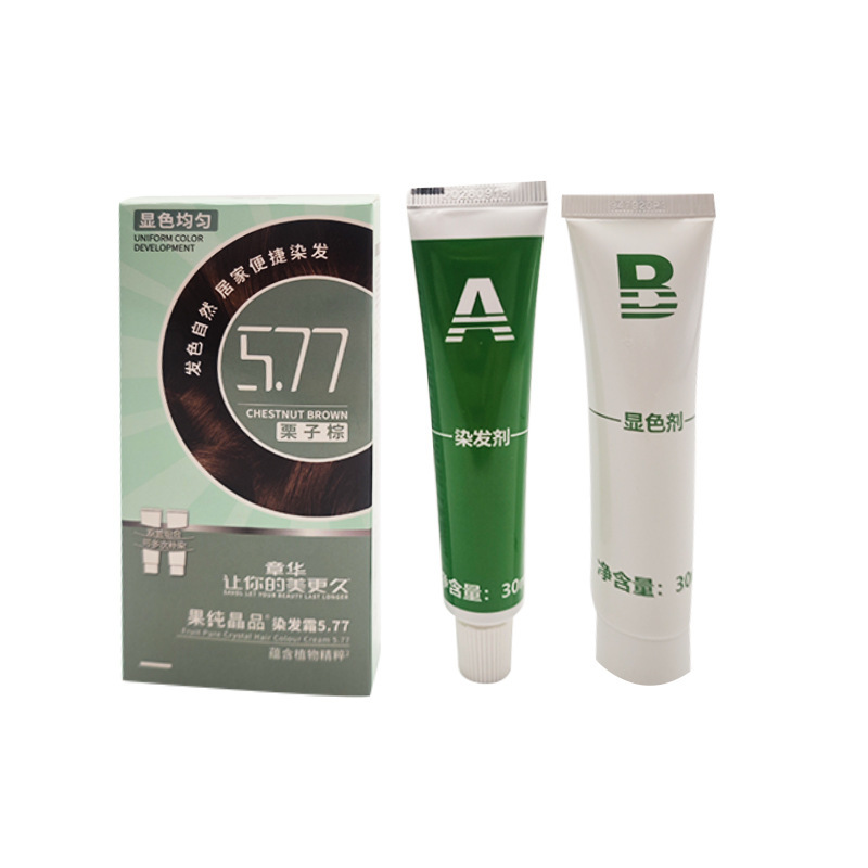 批发章华染发剂焗油膏五倍籽染发膏植物栗棕色黑色遮盖白发60ml|undefined