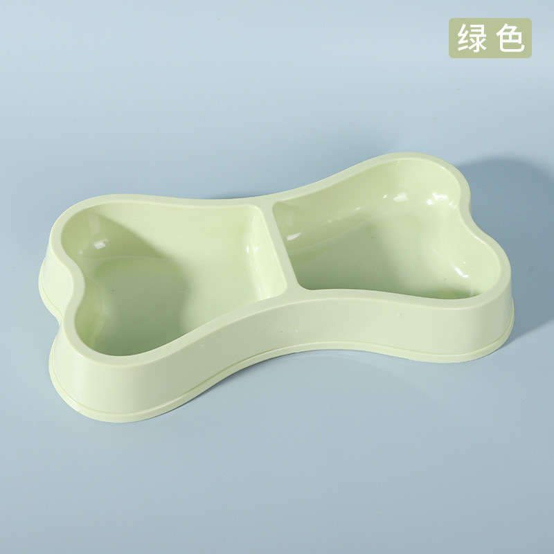 INS fábrica oferta especial al por mayor perro forma de hueso mascota doble tazón macaron forma de hueso perro doble tazón Pet Bowl