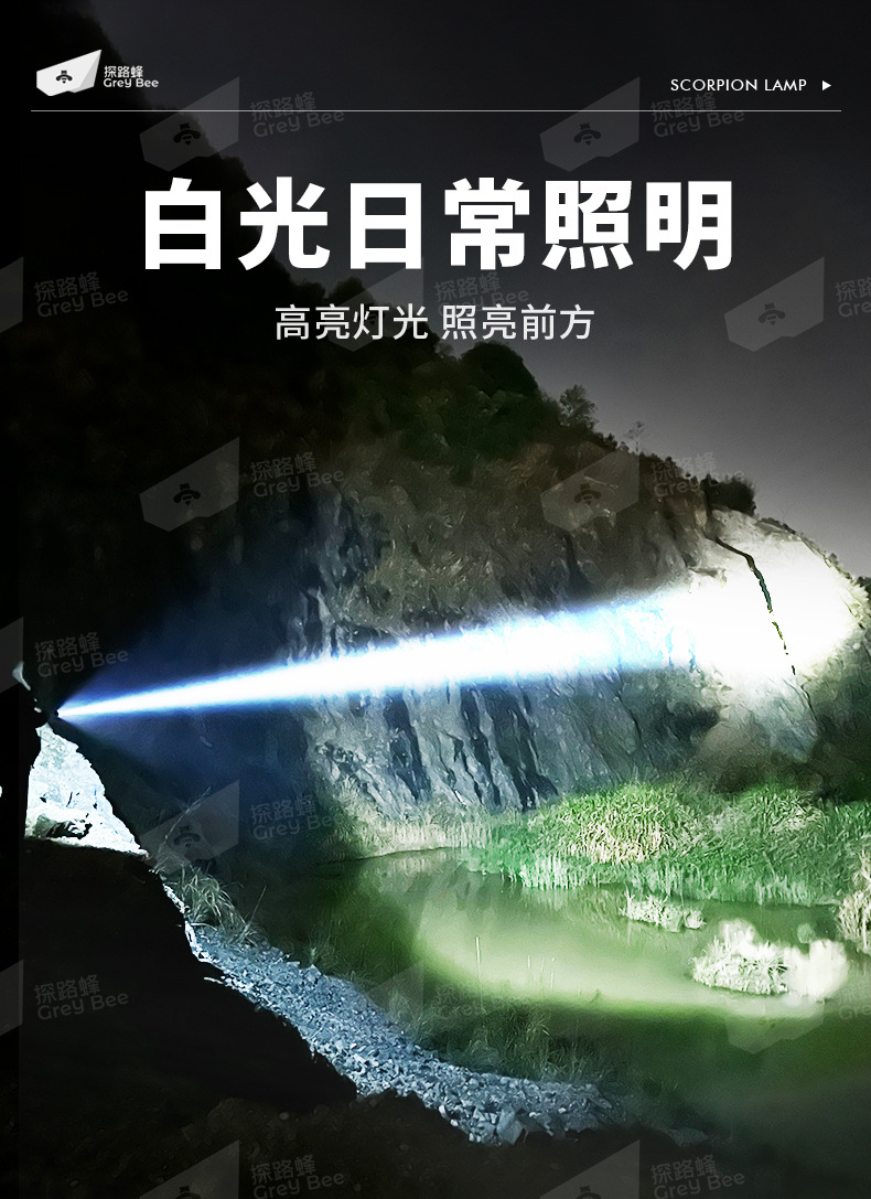 Special Lamp for Scorpions, Multi-Functional Strong Light Flashlight, Rechargeable Outdoor Long-Range Ultra-Bright Purple Light, Long Battery Life