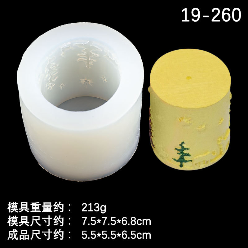 Navidad invierno coreano árbol de Navidad estrella ELK aromaterapia vela yeso chocolate tridimensional mousse molde de silicona