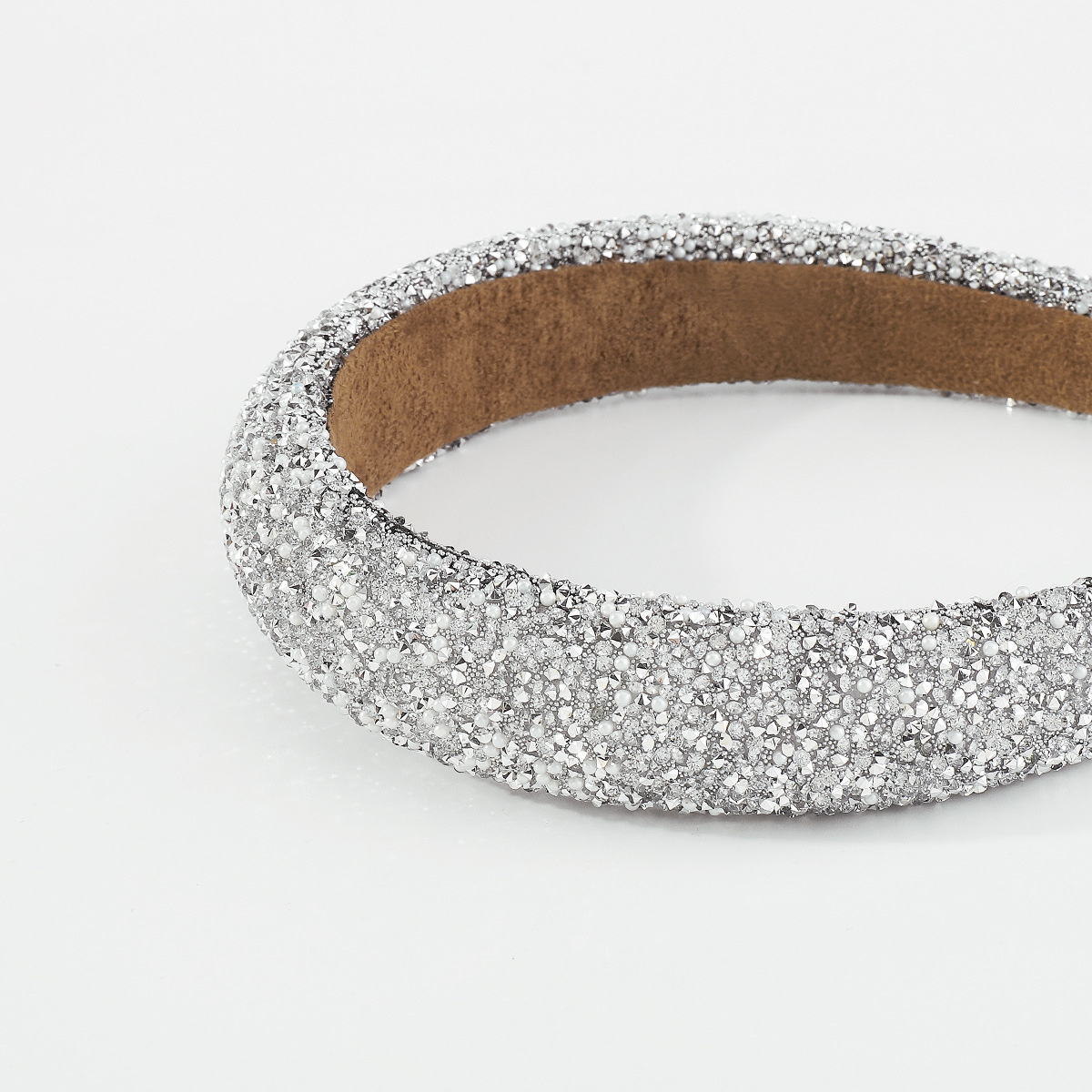 1 Piece Quantity Sweet Solid Color Rhinestone Hair Band