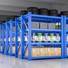 仓储货架多层置物架仓库重型货物储物架加厚家用快递蝴蝶扣铁架子