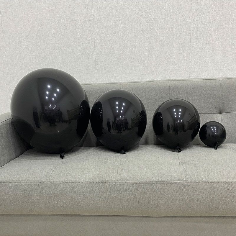 Black Balloons 5 Inches 10 Inches 12inch 18inch Thickened Version Black Balloons High-End Party Decoration Photo Props