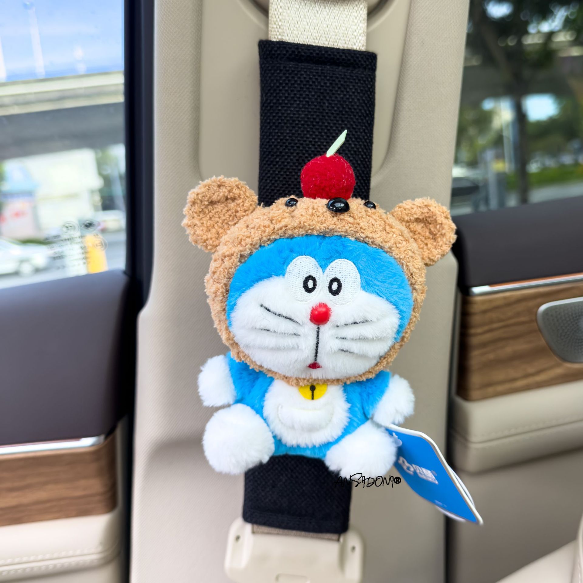 Doraemon Car Seat Belt Shoulder Pads for All Seasons, Cartoon Cute Car Interior Accessories, Women's Seat Belt Covers