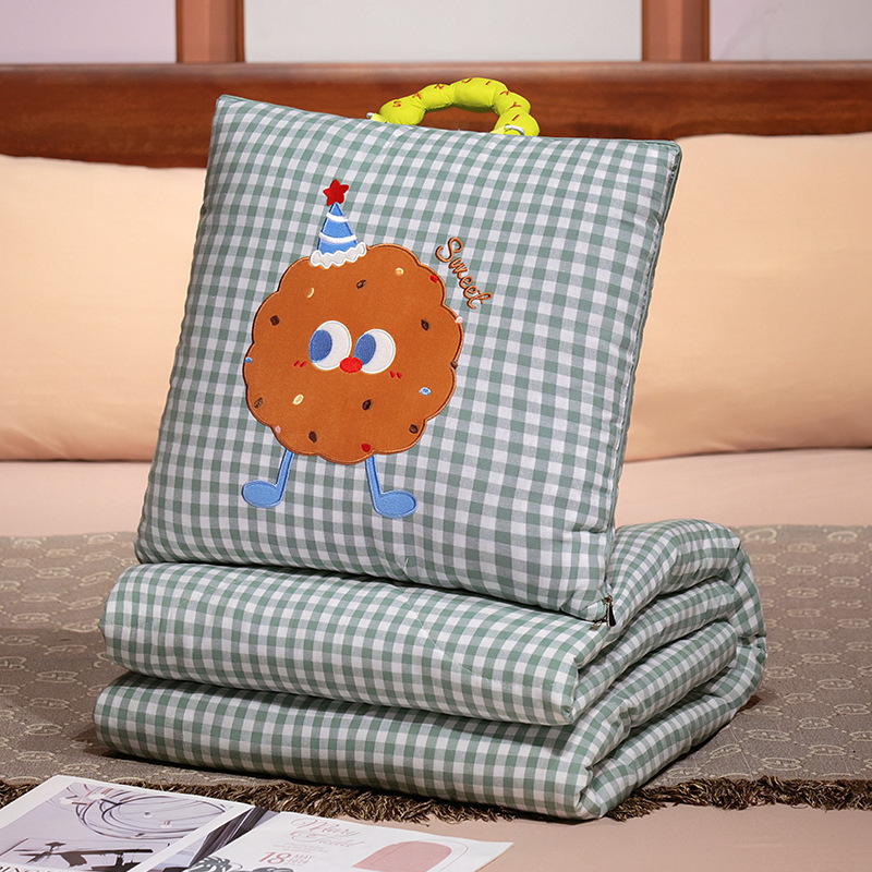 그린 체크 도넛(폴리코튼)