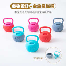 跨境婴儿硅胶壶铃牙胶儿童磨牙器宝宝手抓咬咬乐玩具母婴用品工厂