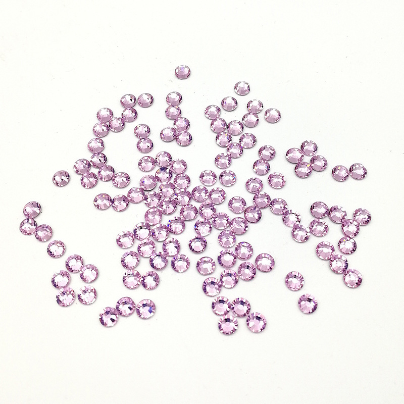 Color redondo taladro de fondo plano accesorios de ropa taladro de uñas accesorios taladro de vidrio DIY taladro de vidrio de color decoración manual