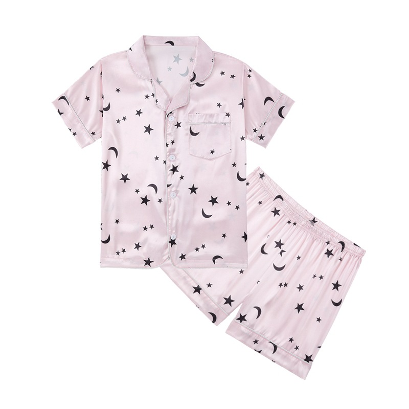 Summer New Children's European and American Printed Home Clothes, Light, Comfortable and Fashionable, Universal Suit Pajamas for Boys and Girls