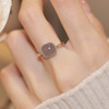 Square ring jade, Chinese style, on index finger