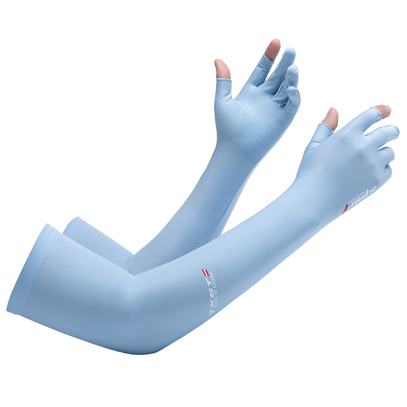Personalizada mangas de hielo de hielo ultravioleta mujer brazo guantes solares blancos hombres mangas de verano logo personalizado