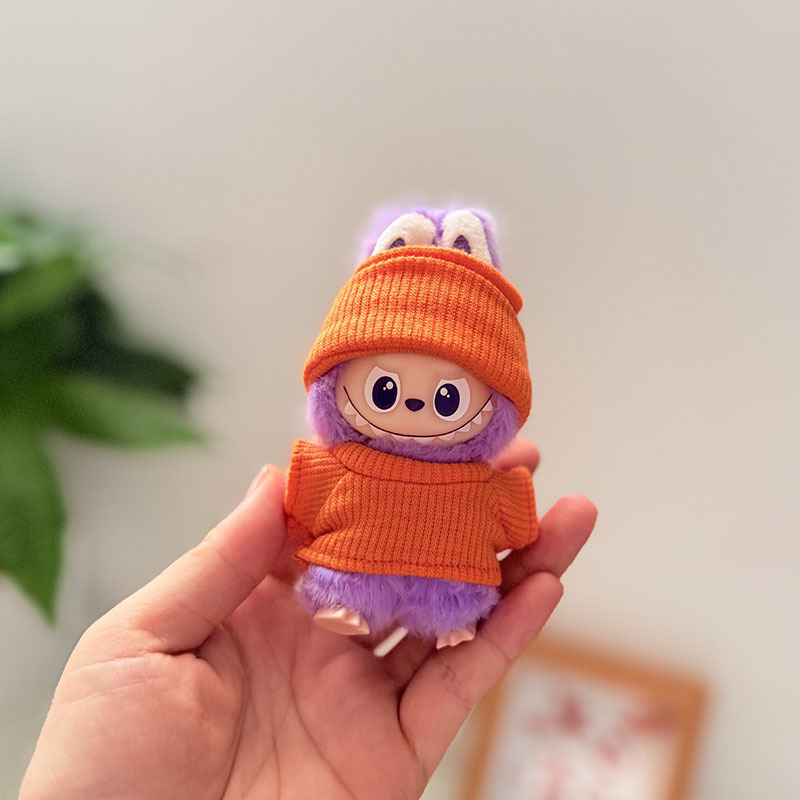 迷你版4.0LABUBU搪胶脸毛绒盲盒玩偶衣服圣诞套装小鼻嘎心底密码|undefined