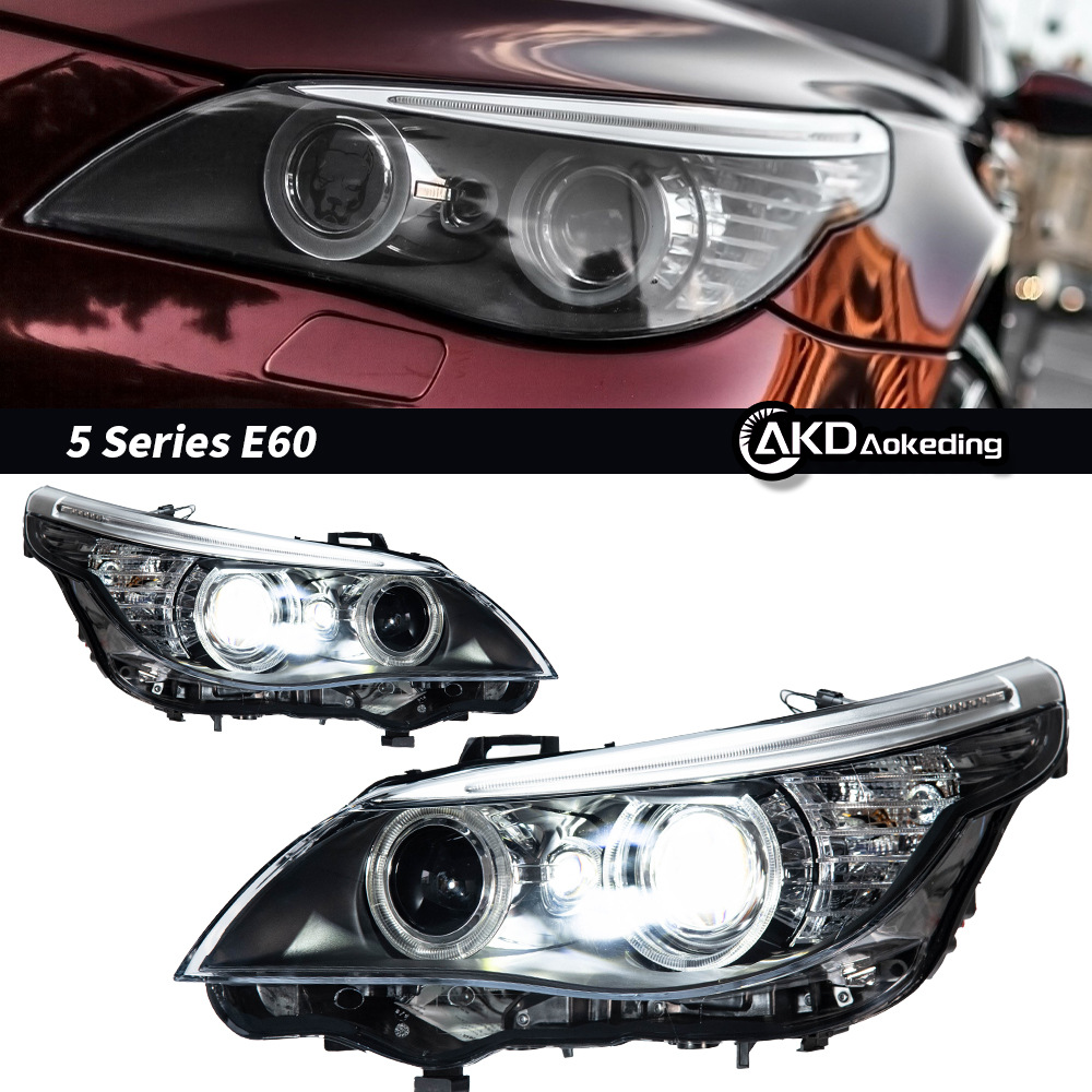 BMW 5 Seriyası E60 2003-2010 üçün LED Angel Eye Far