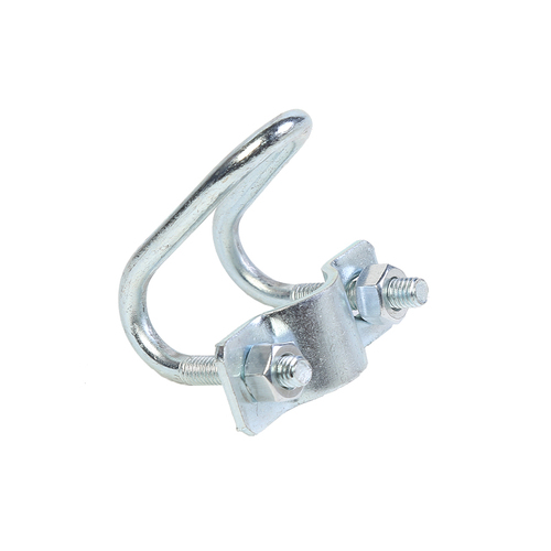 Cross-clamp Double U-Shape Pipe Clip Galvanized Iron Pipe Bracket for 4-inch, 6-inch, and 1-inch Applications—Ideal for Hospital Beds, Greenhouses, and Pig Farms to Secure and Limit Fence Posts