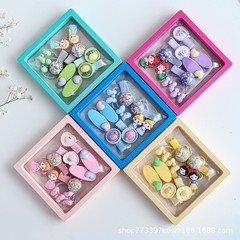 10件のギフトボックス六一子供の日には、韓国版の甘いお姫様のリボンの女の子のアクセサリーを包んでいます