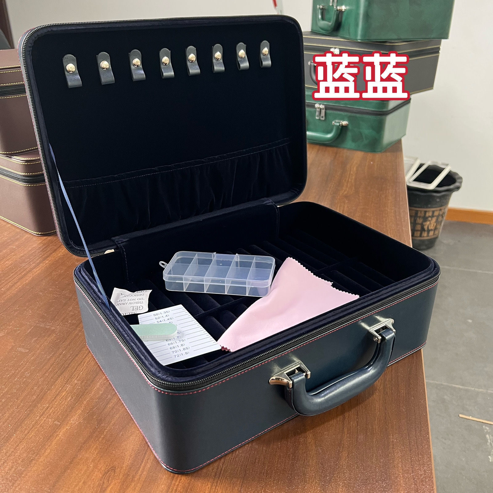 Brazalete caja de almacenamiento 15 dígitos brazalete caja de joyería jade jade caja de oro y plata caja de exhibición caja de joyería portátil caja doméstica