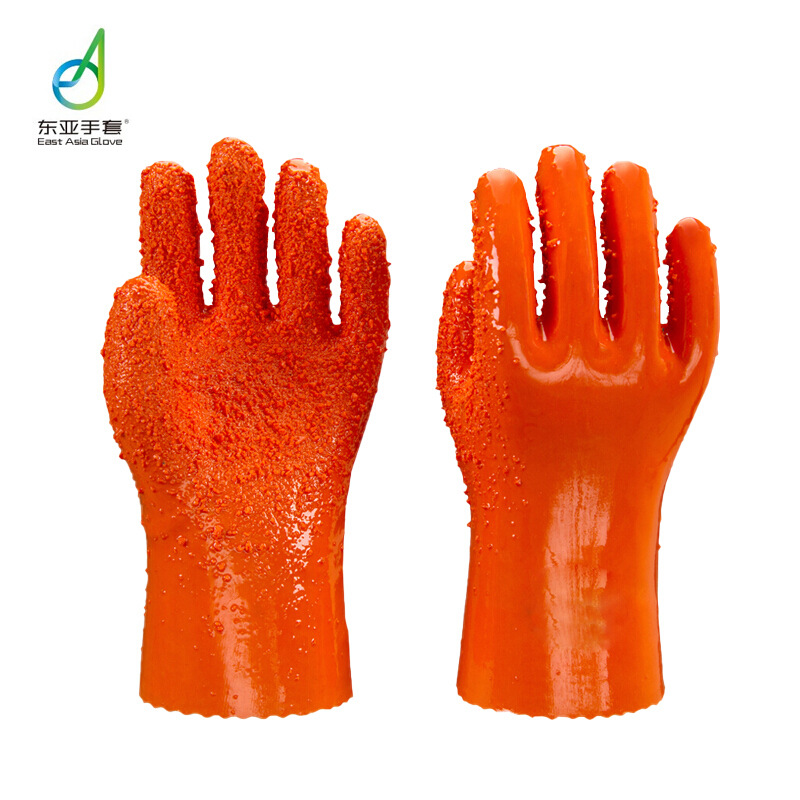 东亚807耐磨止滑手套防酸碱耐油水产作业防护手套