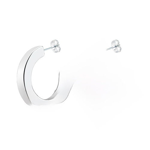 Hot-selling in Europe and the United States, simple and personalized stainless steel electroplated titanium steel earrings, female earrings manufacturers cross-border wholesale