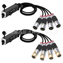 RJ45 CAT5 to 4 Channel 3Pin XLR Male/Female Connector Audio
