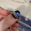 One size ring, small design jewelry, European style, moonstone, light luxury style