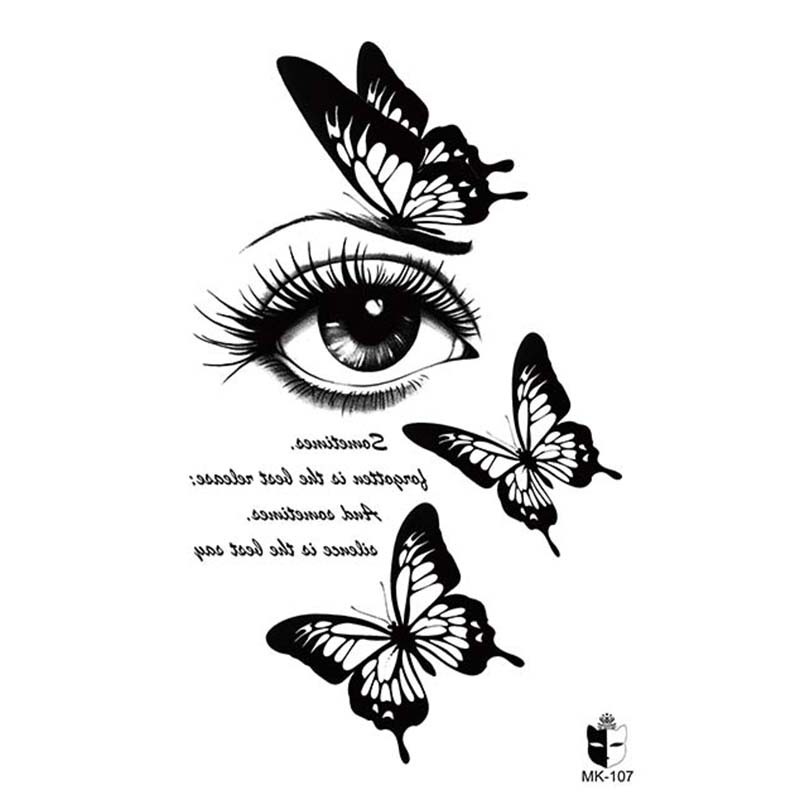 Animal blanco y negro desechable pegatinas de tatuaje belleza pegatinas de tatuaje moda estética patrón de personalidad dama pegatinas de tatuaje