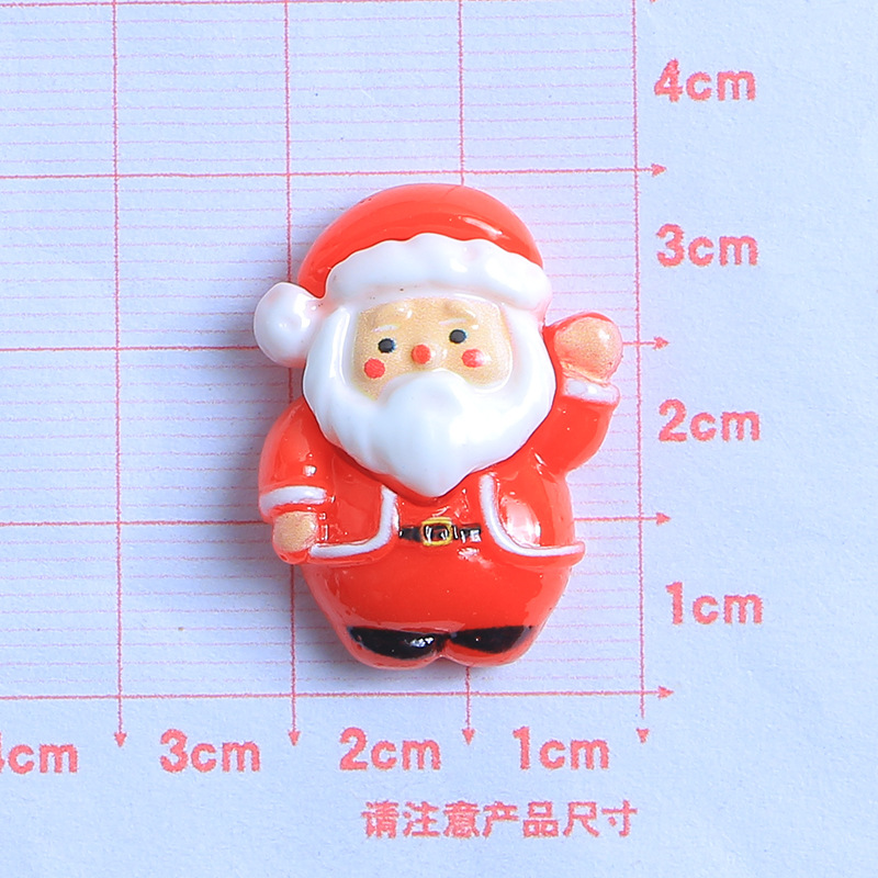 Santa Claus dibujos animados DIY crema pegamento resina accesorios epoxi teléfono caso tocado horquilla hebilla del zapato material de la joyería image 18