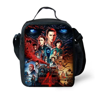亚马逊新款 Stranger Things 4怪奇物语卡通单肩午餐包户外野餐包