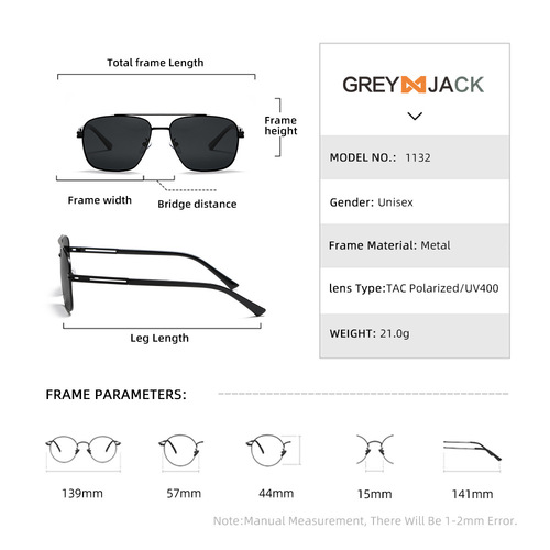 2024 new polarized sunglasses men's sunglasses metal double beam driving fishing glasses sunglasses wholesale