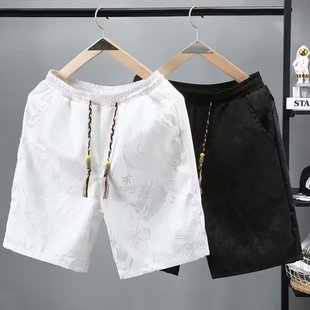 Men's Retro Street Solid Color Straight Sports Pants Men's Fashion Brand Loose Casual All-match Wide Leg Shorts Wholesale