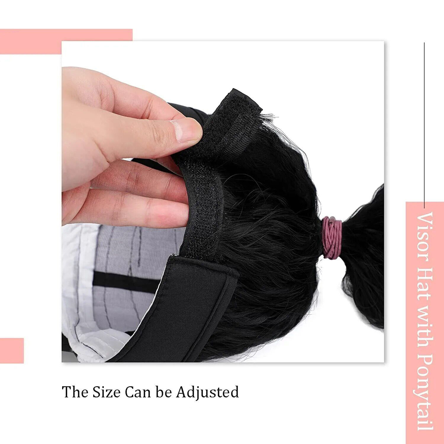 Comercio exterior Amazon venta caliente damas encapuchadas pelucas de cola de caballo personalidad europea y americana ondulado sombrero vacío peluca