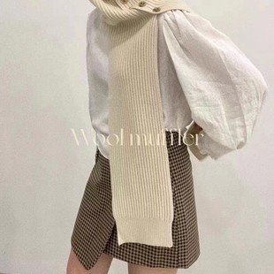 Winter fashionable atmosphere 2023 Korean style new windproof warm scarf neck protection collar knitted cold-proof shawl