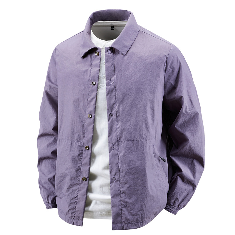 Sunscreen Clothing Men's Summer Breathable Lightweight Fishing Clothing Casual Collar Sunscreen Clothing Thin Skin Clothing 6929