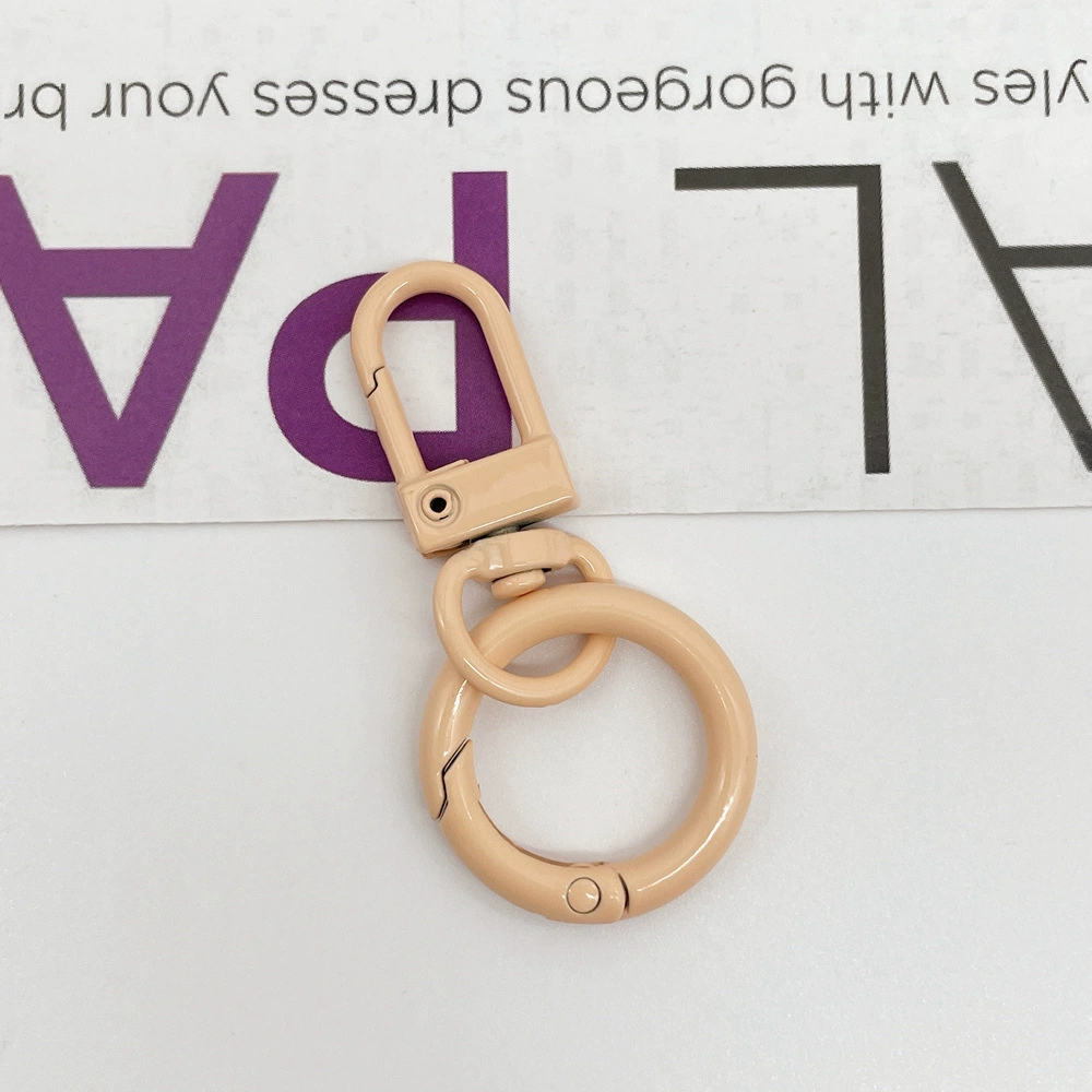Кольцо-брелок для ключей весеннего цвета с пряжкой на дверь, смешанные цвета, легковесное 7 см