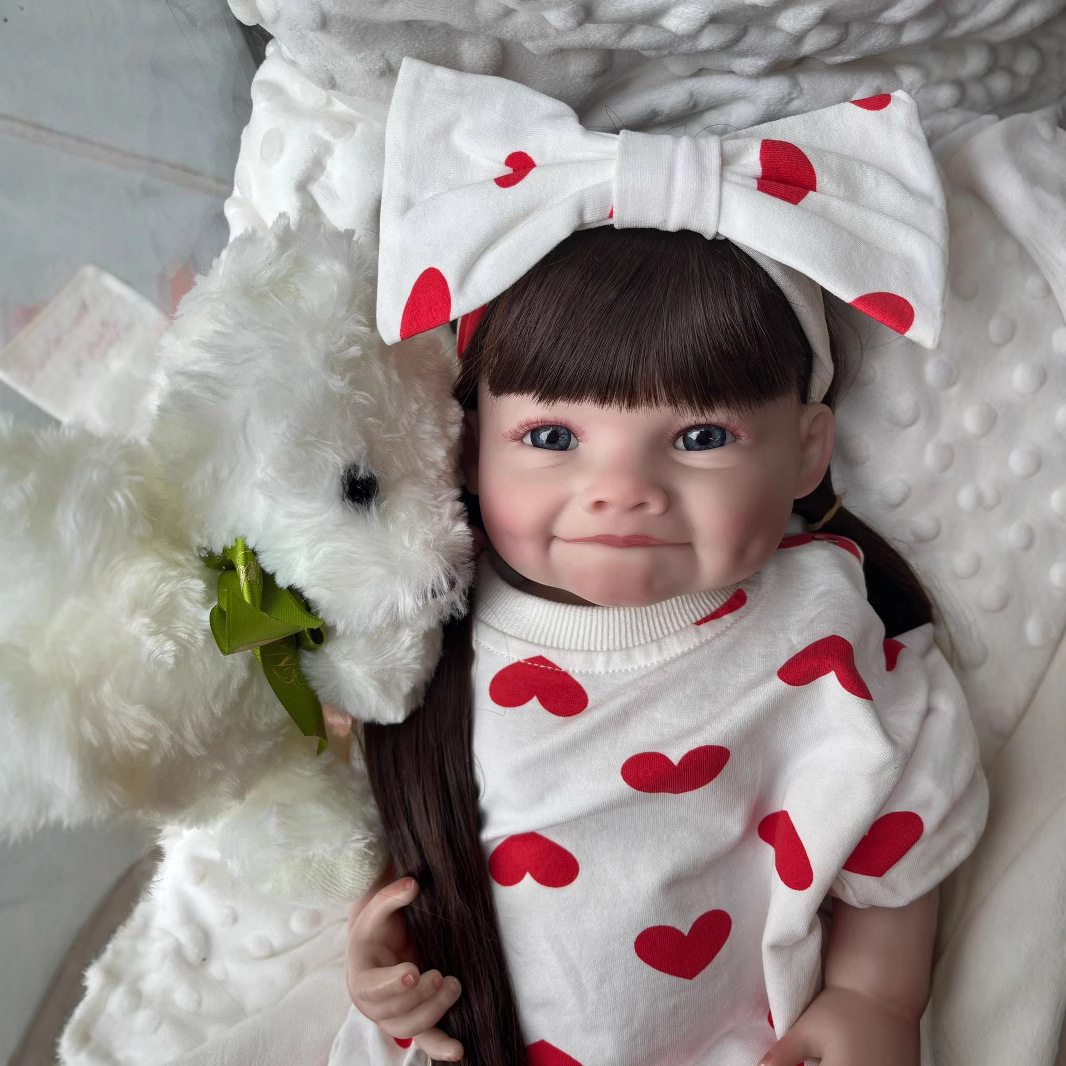 (2개) LITTLERSLOVE 55CM 풀 접착제 웃는 얼굴 시뮬레이션 중생 인형  국경 전자 상거래 공급