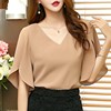 Shiffon summer sexy jacket, suitable for import, Korean style, V-neckline, with short sleeve